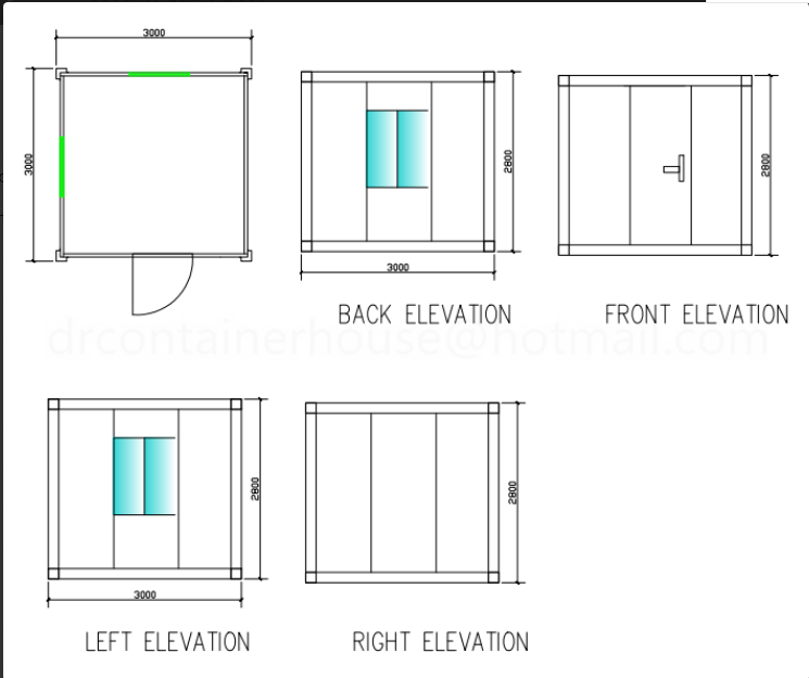 DRL9-1 10ft folding storage container house homes office