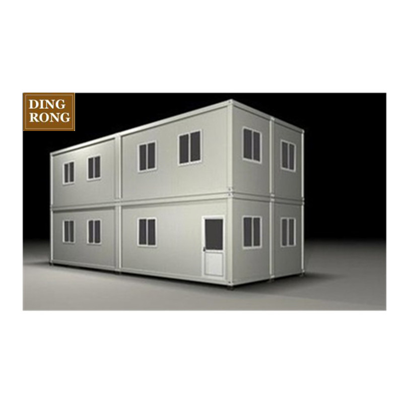Outdoor two-story insulated modular manufactured kit tiny shipping container house