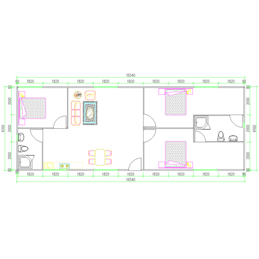 102m2 3 bedrooms cheap prefab modular homes prices