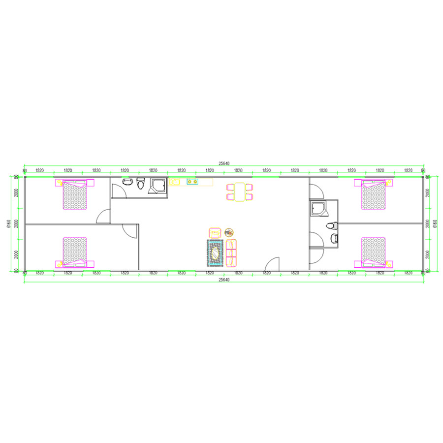 158m2 low cost kenya houses prefabricated homes modular 4 bedrooms plans