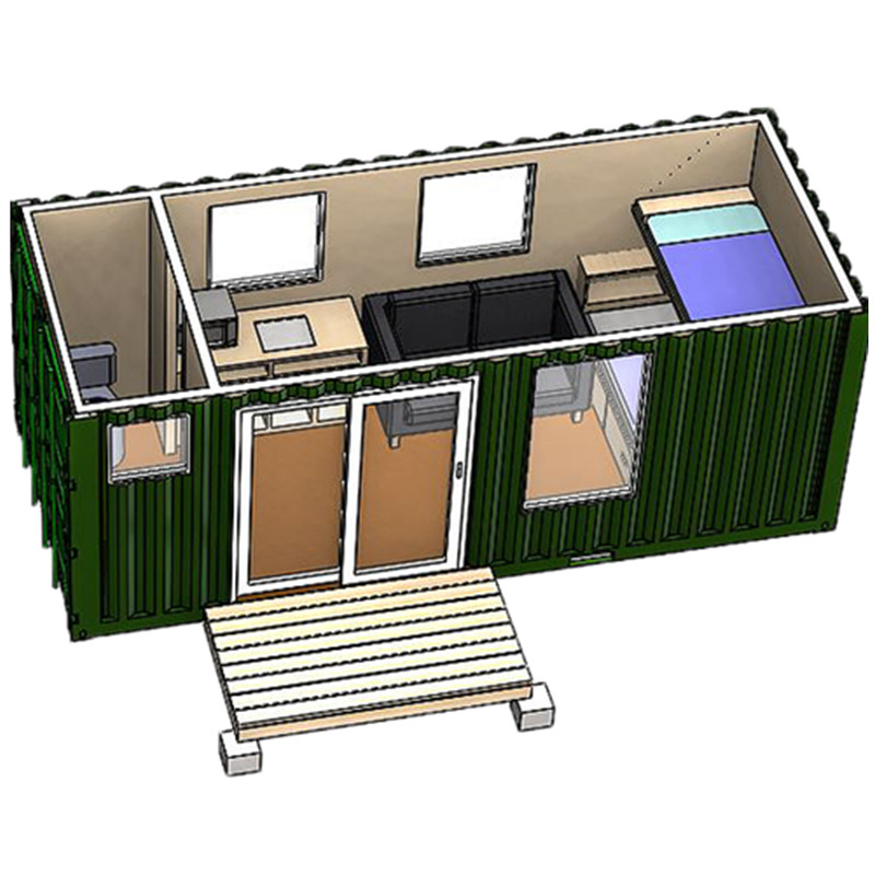 metal structure container house one bedroom prefabricadas portable prefab container home