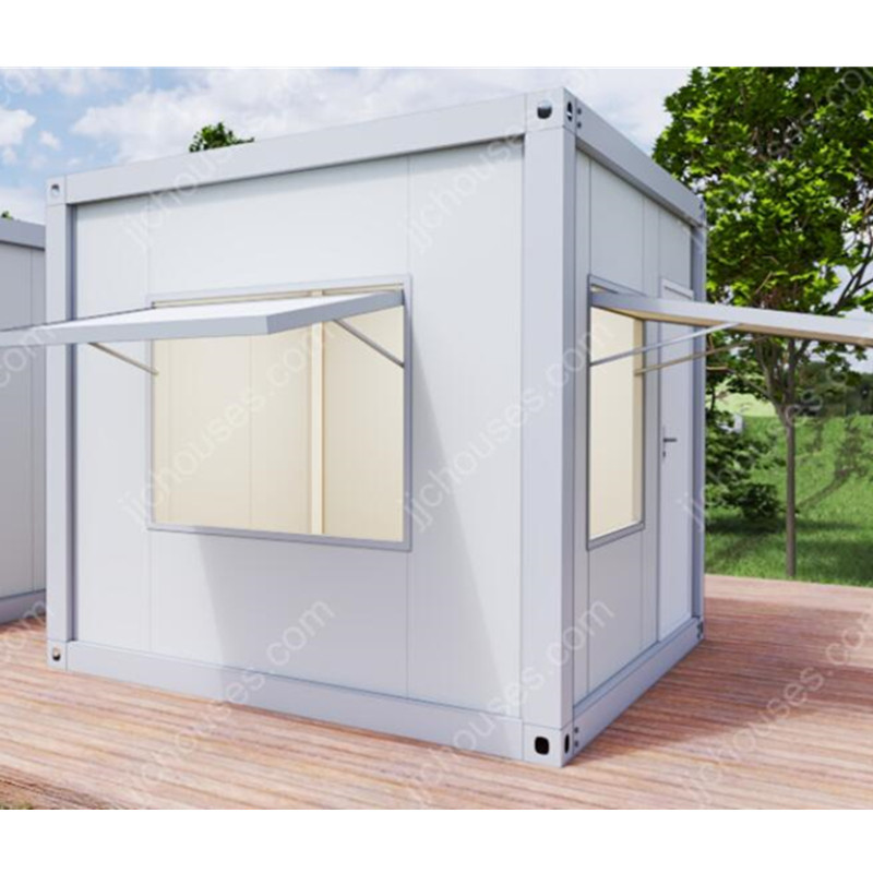 Collapsible flat guard container house assembly Flatpack steel structures prefabable office