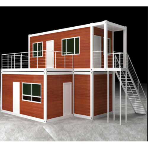2 floors steel structure prefab manufactured kit container house homes for sale