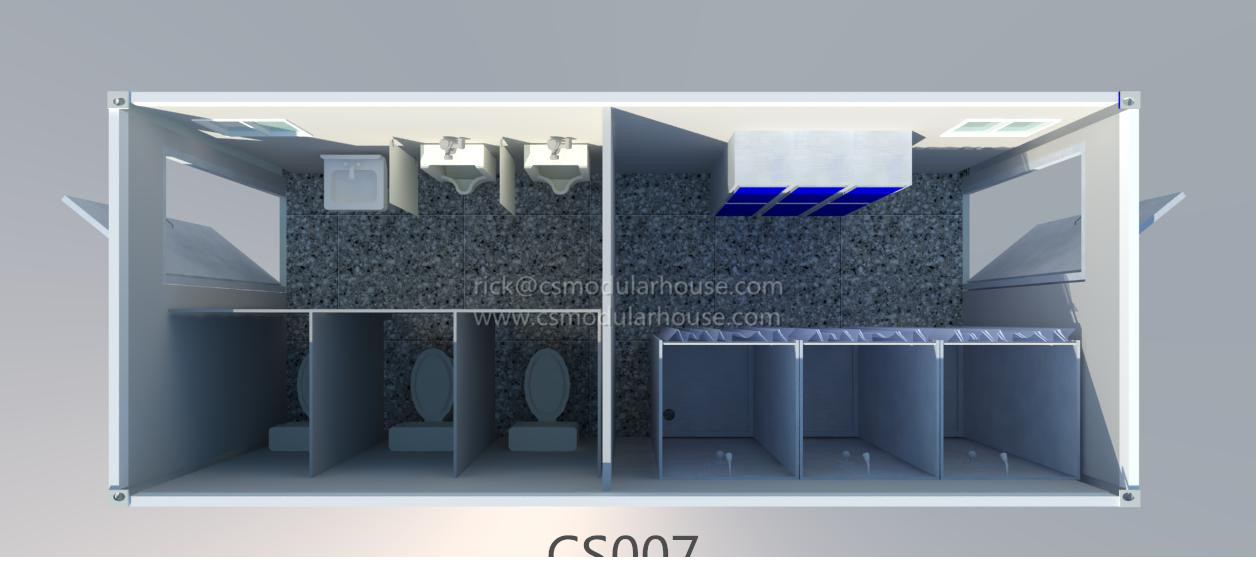 prefab 20ft modular prebuilt mobile container toilet bathroom shower 