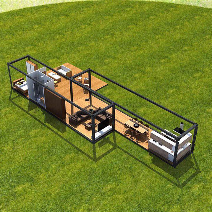 40ft prefab portable modular manufactured container house frame 