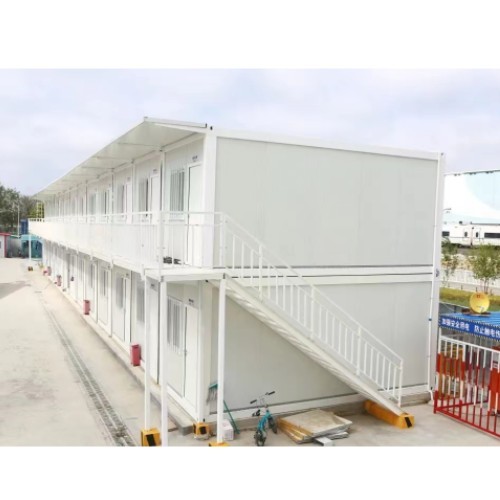 Double storey prefab manufactured integrated habitable container apartment house for sale