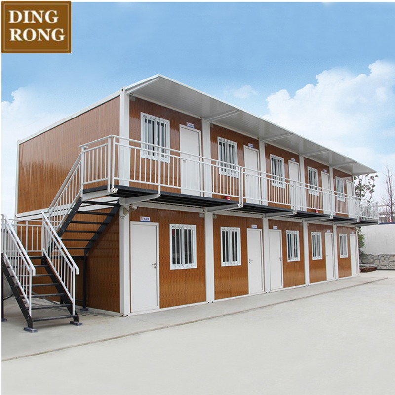 Double-layer prefab modular portable manufacutred container dormitory for sale