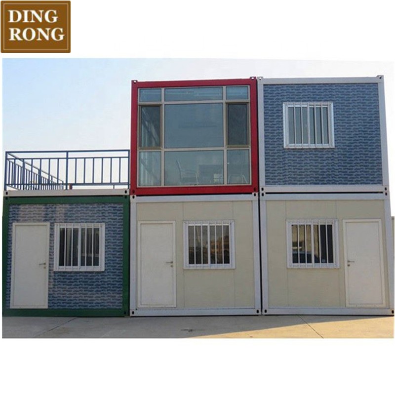 Insulated modular manufactured mobile portable double-layer container house for sale