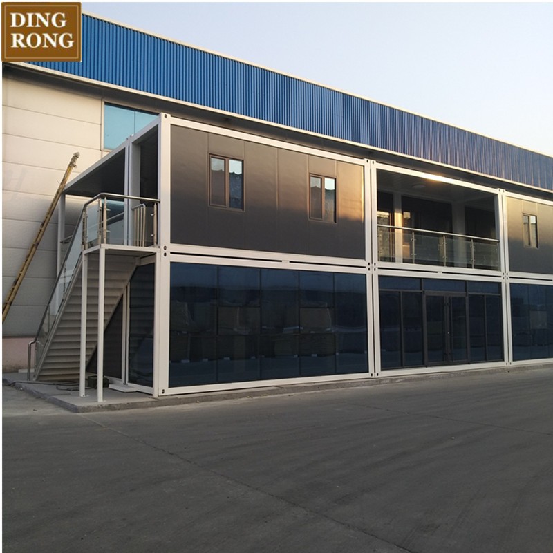 dingrong customizable insulated 2 storey manufactured modular prefab container house office for sale
