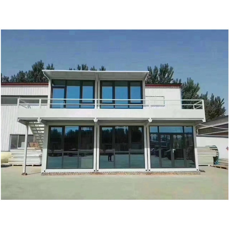 Insulated two-story customizable modular mobile movable ready made container house for sale