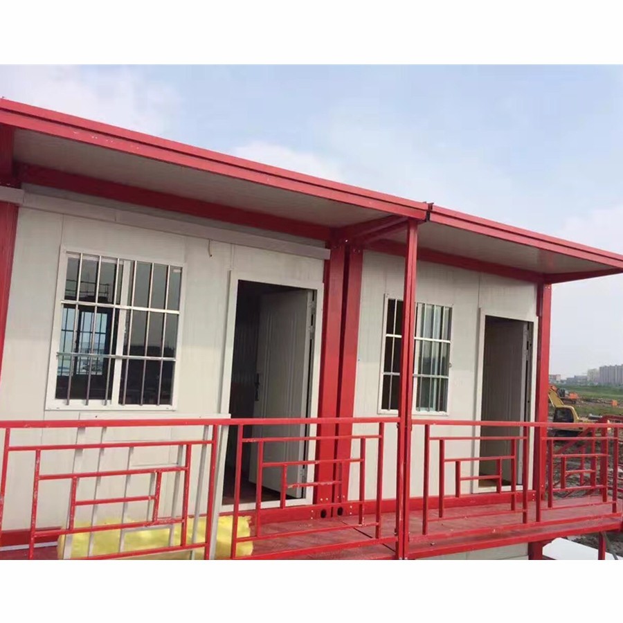 Insulated double-layer manufactured modular portable prefab prebuilt container house for sale