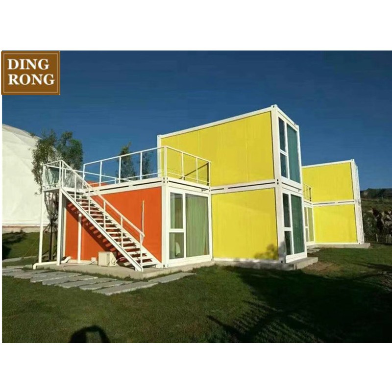 Modular Flat Roof manufactured prefabricated casas contener shipping Container House for sale