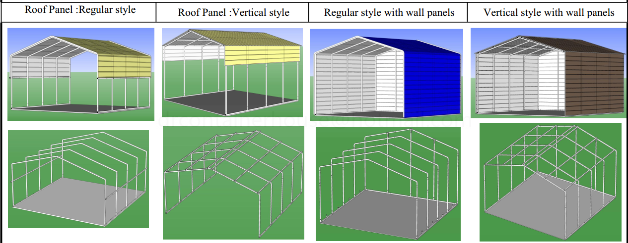 folding foldable steel frame carport garage parts